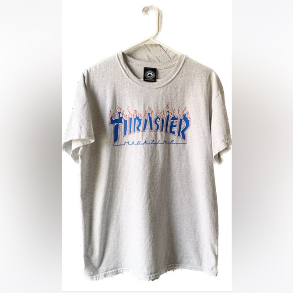 🛹Thrasher Tee-Shirt EUC  Light Gray - Picture 9 of 12